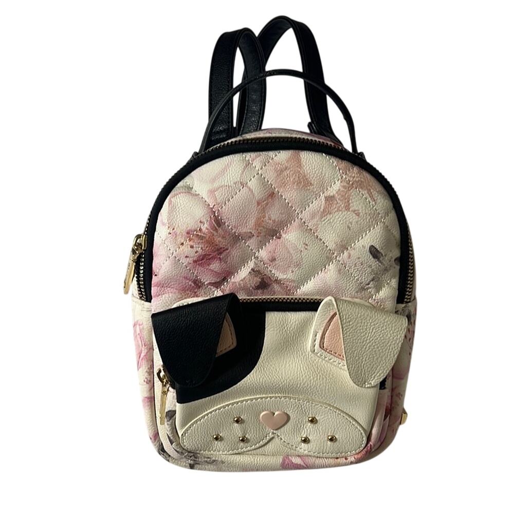 Betsey Johnson mini puppy dog floral backpack